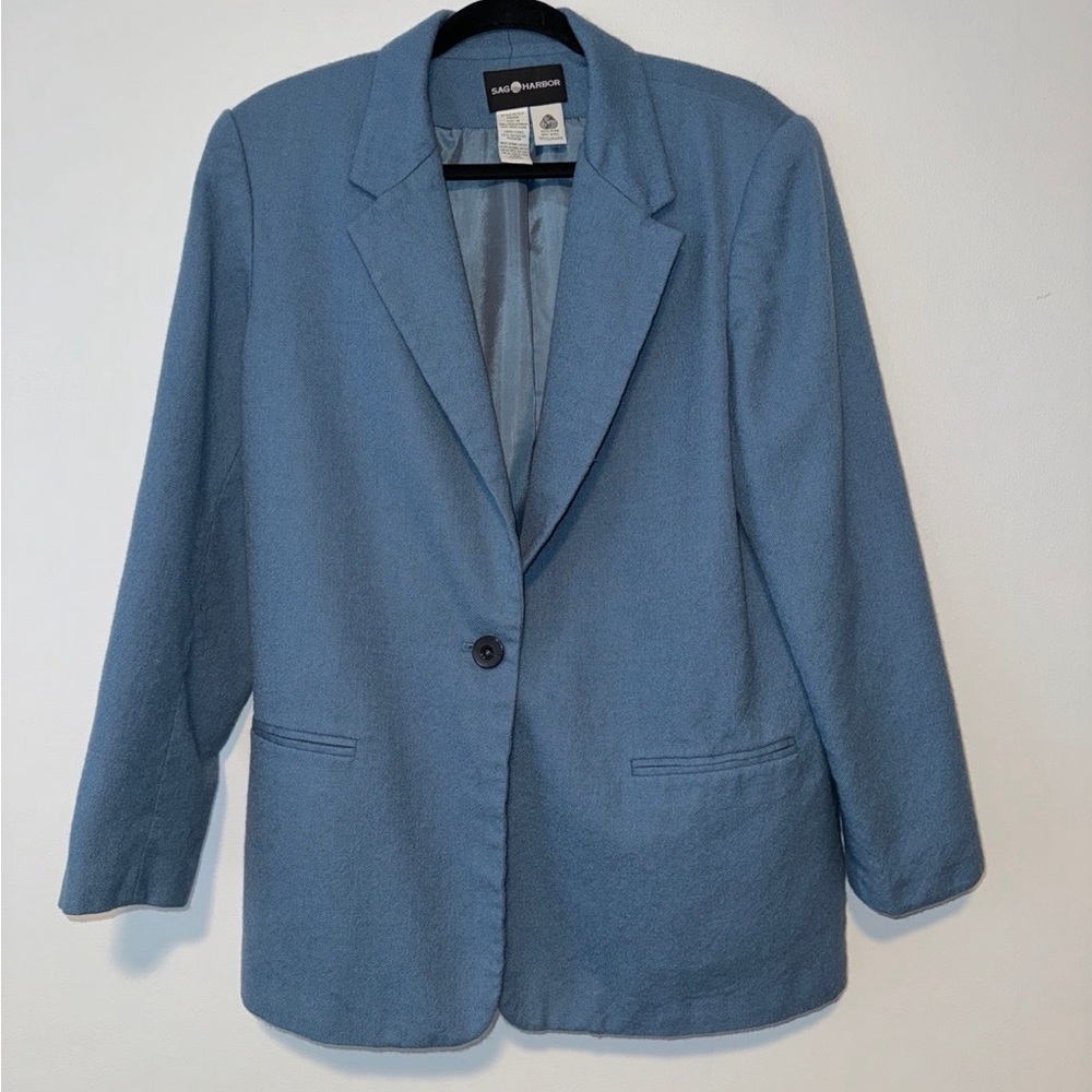 Sag harbor vintage blue oversized blazer